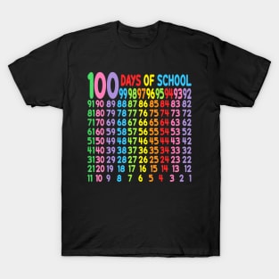 Cute 100Th Day Of School Teacher Kids 100 Days Math Numbers T-Shirt